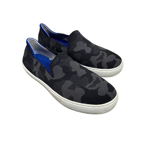 Rothys Slip-On Sneakers Women’s 6.5 Gray Camo Washable Eco Shoes - Picture 1 of 11